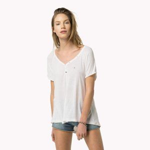 Tommy Hilfiger dámské bílé tričko - XXS (113)